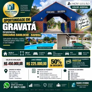 Apartamento com 2 Quartos à venda, 46m² no Porta Florada, Gravatá
