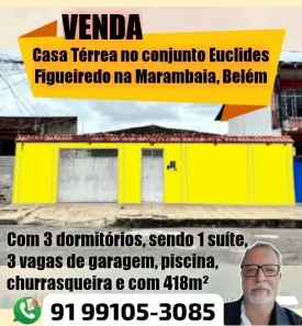 Casa com 3 Quartos à venda, 418m² no Marambaia, Belém