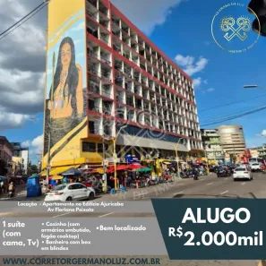 Apartamento com 1 Quarto para alugar, 36m² no Centro, Manaus