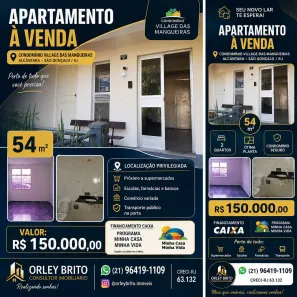 Apartamento com 2 Quartos à venda, 54m² no Alcântara, São Gonçalo