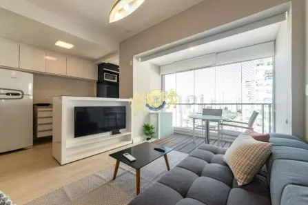 Apartamento com 1 Quarto para alugar, 34m² no Cidade Monções, São Paulo