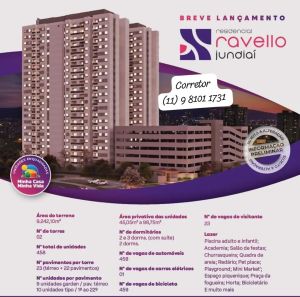 Apartamento com 2 Quartos à venda, 45m² no Vila Nambi, Jundiaí