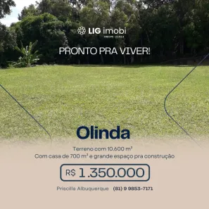 Lote/Terreno à venda, 10600m² no Fragoso, Olinda