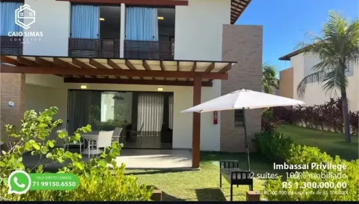 Casa de Condomínio com 2 Quartos à venda, 100m² no Imbassaí, Mata de São João