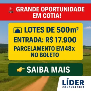 Lote/Terreno à venda, 500m² no Jardim Santa Paula, Cotia