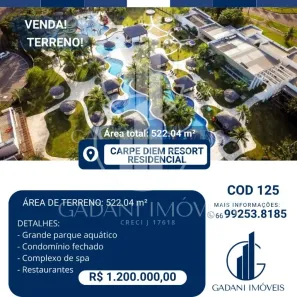 Lote/Terreno à venda, 522m² no Eunice, Sinop