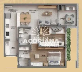 Apartamento com 2 Quartos à venda, 77m² no Cacupé, Florianópolis