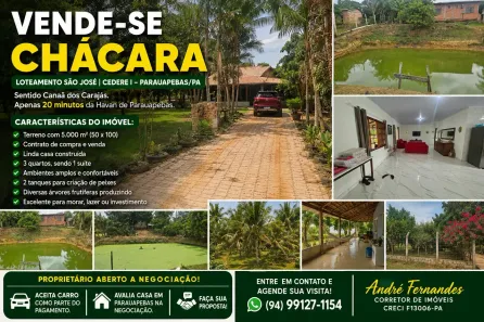 Fazenda/Sítio à venda, 5000m² no , Parauapebas