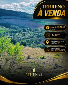 Lote/Terreno à venda, 500m² no dos Mendes (Caucaia do Alto), Cotia