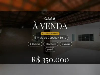 Casa com 2 Quartos à venda, 59m² no Praia de Capuba, Serra