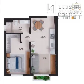 Apartamento com 1 Quarto à venda, 45m² no Pedra Branca, Palhoça