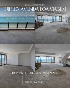 Apartamento com 5 Quartos à venda, 962m² no Boa Viagem, Recife