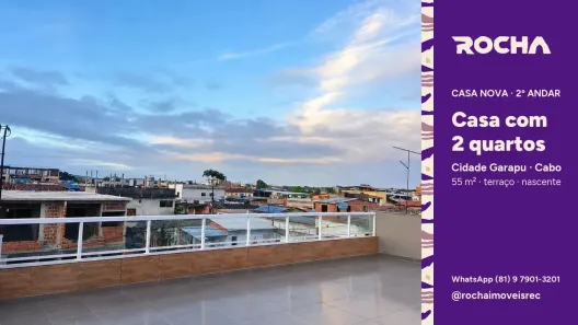 Casa com 2 Quartos para alugar, 55m² no Garapu, Cabo de Santo Agostinho