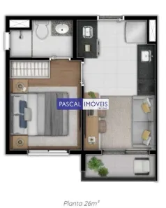 Apartamento com 1 Quarto à venda, 26m² no Vila Olímpia, São Paulo