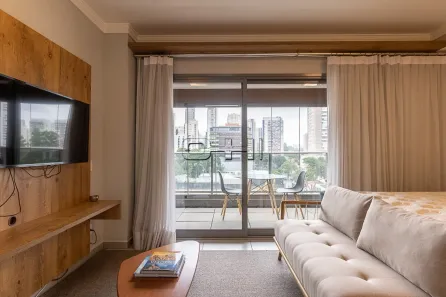 Apartamento com 1 Quarto para alugar, 42m² no Brooklin Paulista, São Paulo