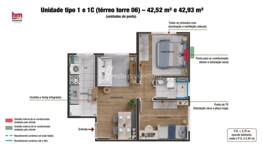 Apartamento com 2 Quartos à venda, 72m² no Jardim Ibirapuera, Campinas