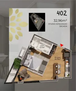 Apartamento com 1 Quarto à venda, 33m² no Coqueiros, Florianópolis