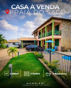 Sobrado com 5 Quartos à venda, 1200m² no , Estância