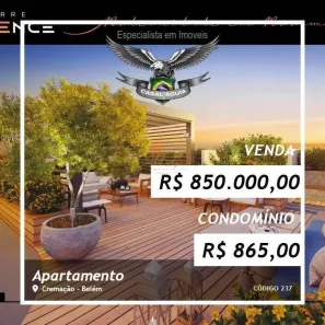 Apartamento com 2 Quartos à venda, 64m² no Cremação, Belém
