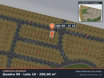 Lote/Terreno à venda, 200m² no Eparque Mirage, São José do Rio Preto