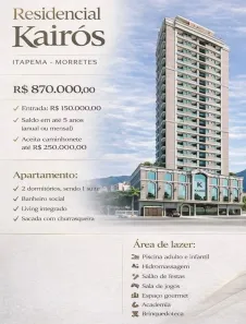Apartamento com 2 Quartos à venda, 70m² no Morretes, Itapema