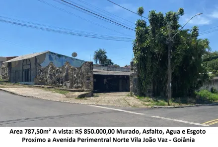 Lote/Terreno à venda, 787m² no Vila João Vaz, Goiânia