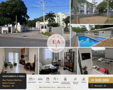 Apartamento com 2 Quartos à venda, 58m² no Fundos, Biguaçu
