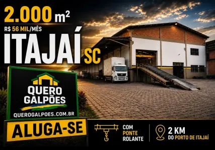 Galpão/Depósito/Armazém para alugar, 2200m² no Cordeiros, Itajaí