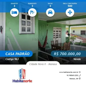 Casa com 10 Quartos à venda, 500m² no Cidade Nova, Manaus