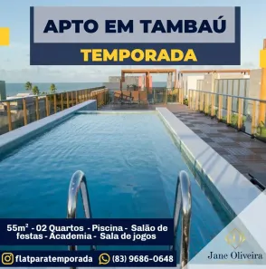 Apartamento com 2 Quartos para alugar, 55m² no Tambaú, João Pessoa