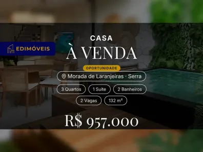 Casa com 3 Quartos à venda, 132m² no Morada de Laranjeiras, Serra