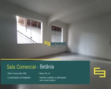 Sala Comercial para alugar, 40m² no Estrela do Oriente, Belo Horizonte