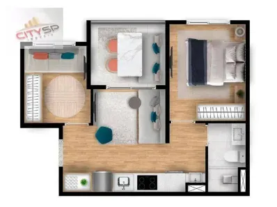 Apartamento com 2 Quartos à venda, 37m² no Vila Guarani (Z Sul), São Paulo