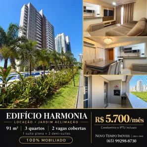 Apartamento com 3 Quartos para alugar, 91m² no Jardim Aclimação, Cuiabá