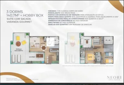 Cobertura com 3 Quartos à venda, 140m² no Parque Residencial Aquarius, São José dos Campos