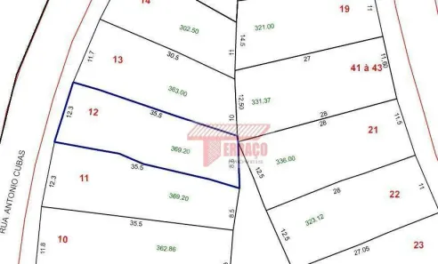 Lote/Terreno à venda, 369m² no Vila Guiomar, Santo André