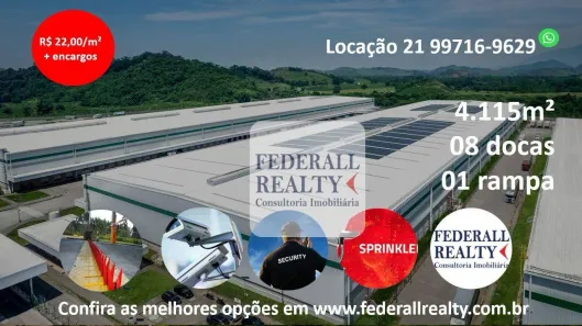 Galpão/Depósito/Armazém para alugar, 4115m² no Santo Antônio da Serra, Duque de Caxias