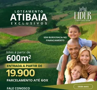 Lote/Terreno à venda, 600m² no Jardim Itaperi, Atibaia