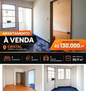 Apartamento com 1 Quarto à venda, 39m² no Santa Tereza, Porto Alegre