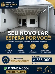 Casa com 2 Quartos à venda, 54m² no Flores, Manaus