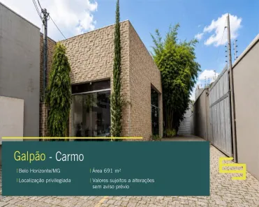 Galpão/Depósito/Armazém à venda, 691m² no Carmo, Belo Horizonte