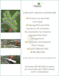 Lote/Terreno à venda, 360m² no Estância Parque de Atibaia, Atibaia
