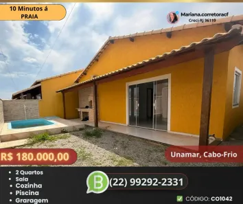 Casa com 2 Quartos à venda, 70m² no Samburá (Tamoios), Cabo Frio