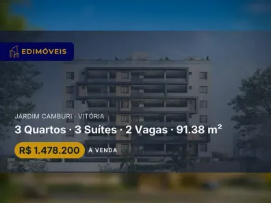 Apartamento com 3 Quartos à venda, 91m² no Jardim Camburi, Vitória