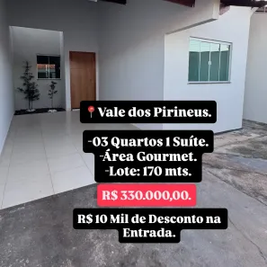 Casa com 3 Quartos à venda, 90m² no Chácaras Colorado, Anápolis