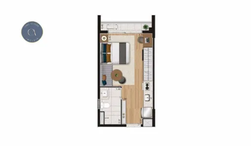 Apartamento com 1 Quarto à venda, 24m² no Vila Nova Conceição, São Paulo