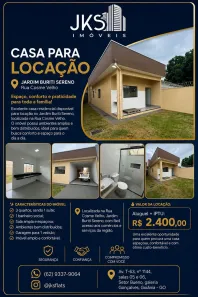 Casa com 3 Quartos para alugar, 120m² no Jardim Buriti Sereno, Aparecida de Goiânia