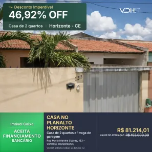 Casa com 2 Quartos à venda, 53m² no Queimadas, Horizonte