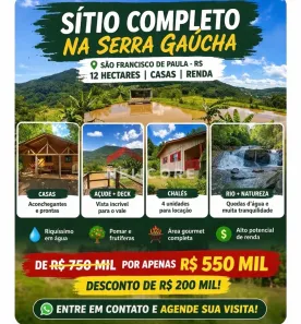 Fazenda/Sítio com 8 Quartos à venda, 200m² no Centro, São Francisco de Paula