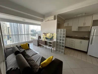 Flat com 1 Quarto para alugar, 42m² no Cidade Monções, São Paulo